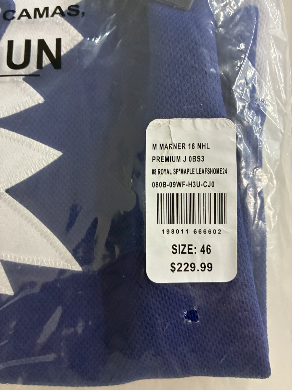 Toronto Maple Leafs Mitch Marner Fanatics Blue Home Premium Jersey Size 46 (S)
