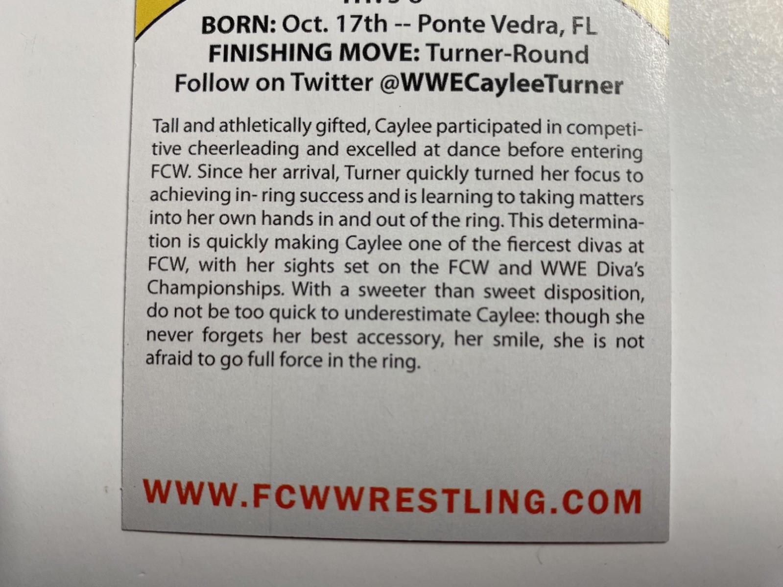 RAQUEL DIAZ (SHAUL GUERRERO) & AKSANA & CAYLEE TURNER : 2011 FCW Cards = WWE