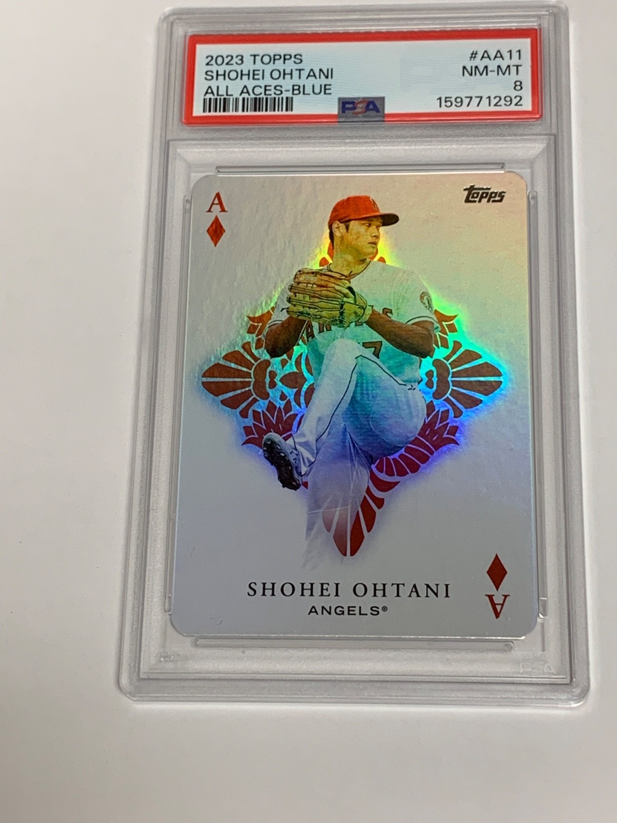 2023 Topps Series 1 Shohei Ohtani All Aces Blue Back PSA 8 #AA-11
