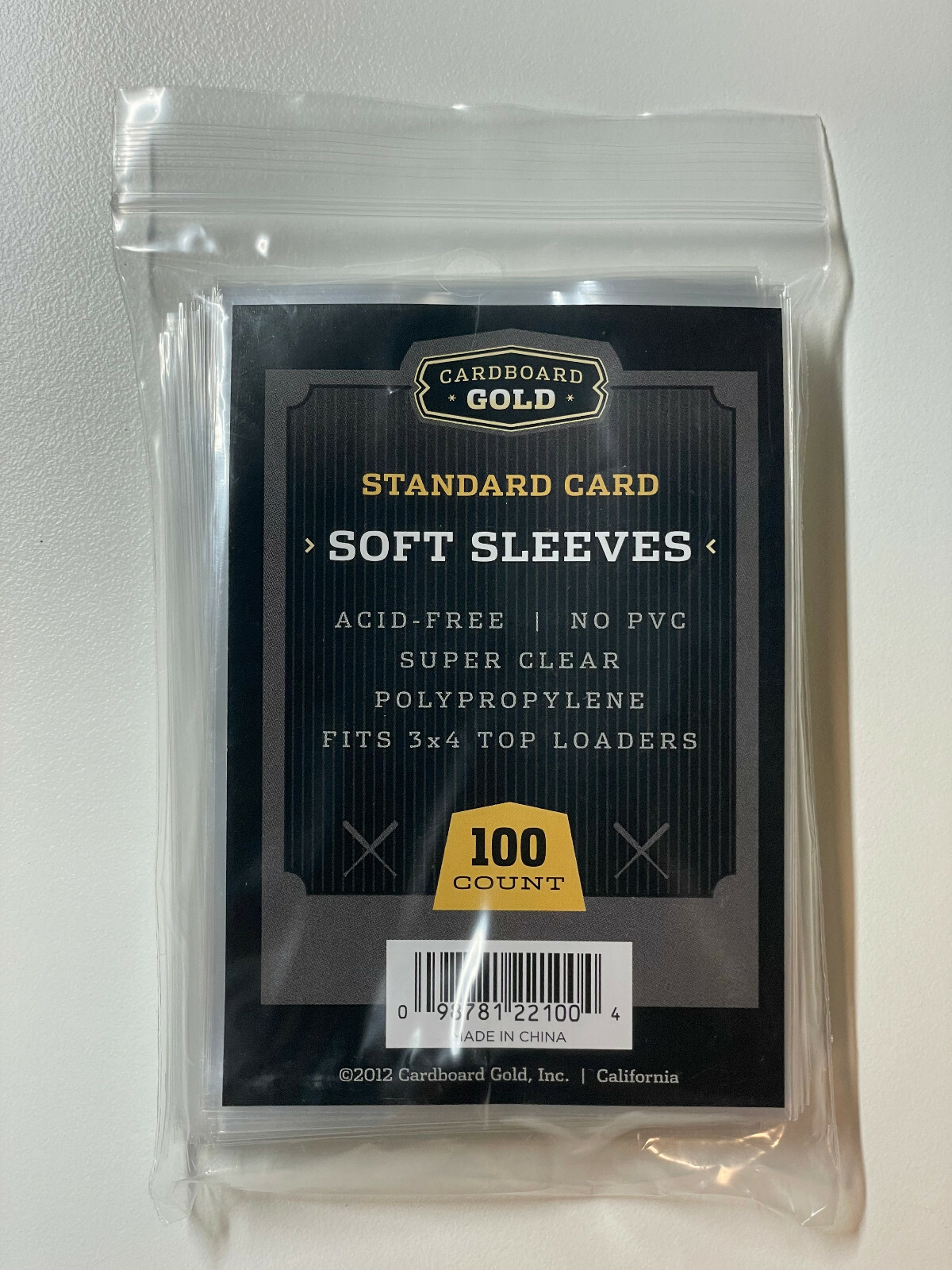 100 Soft Penny Sleeves Cardboard Gold for Pokemon MTG Baseball Basketball