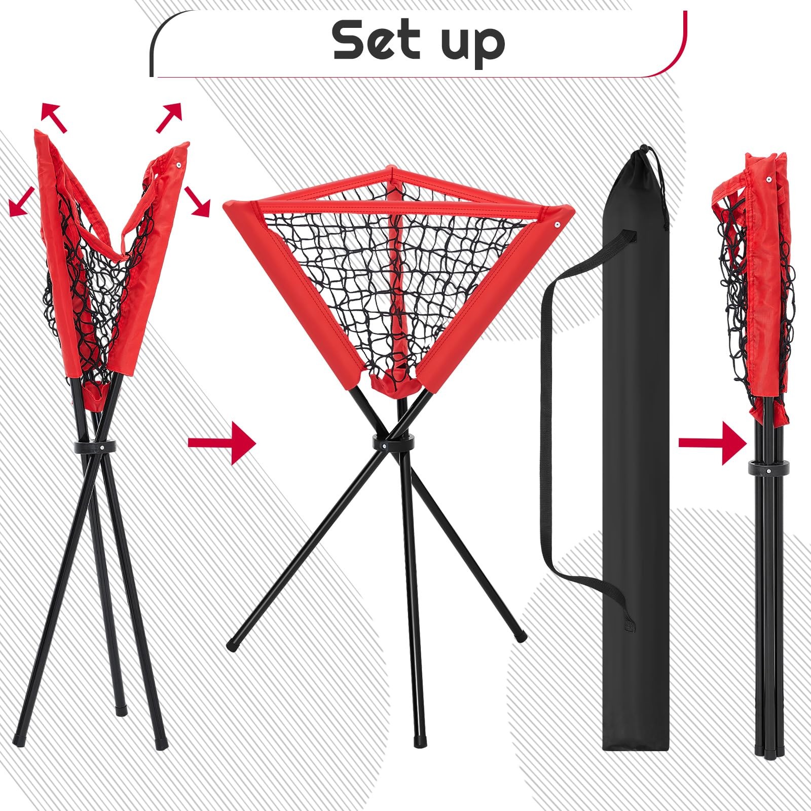 2 Pcs Baseball Caddy Softball Practice Caddy Portable Foldable Baseball Baske…