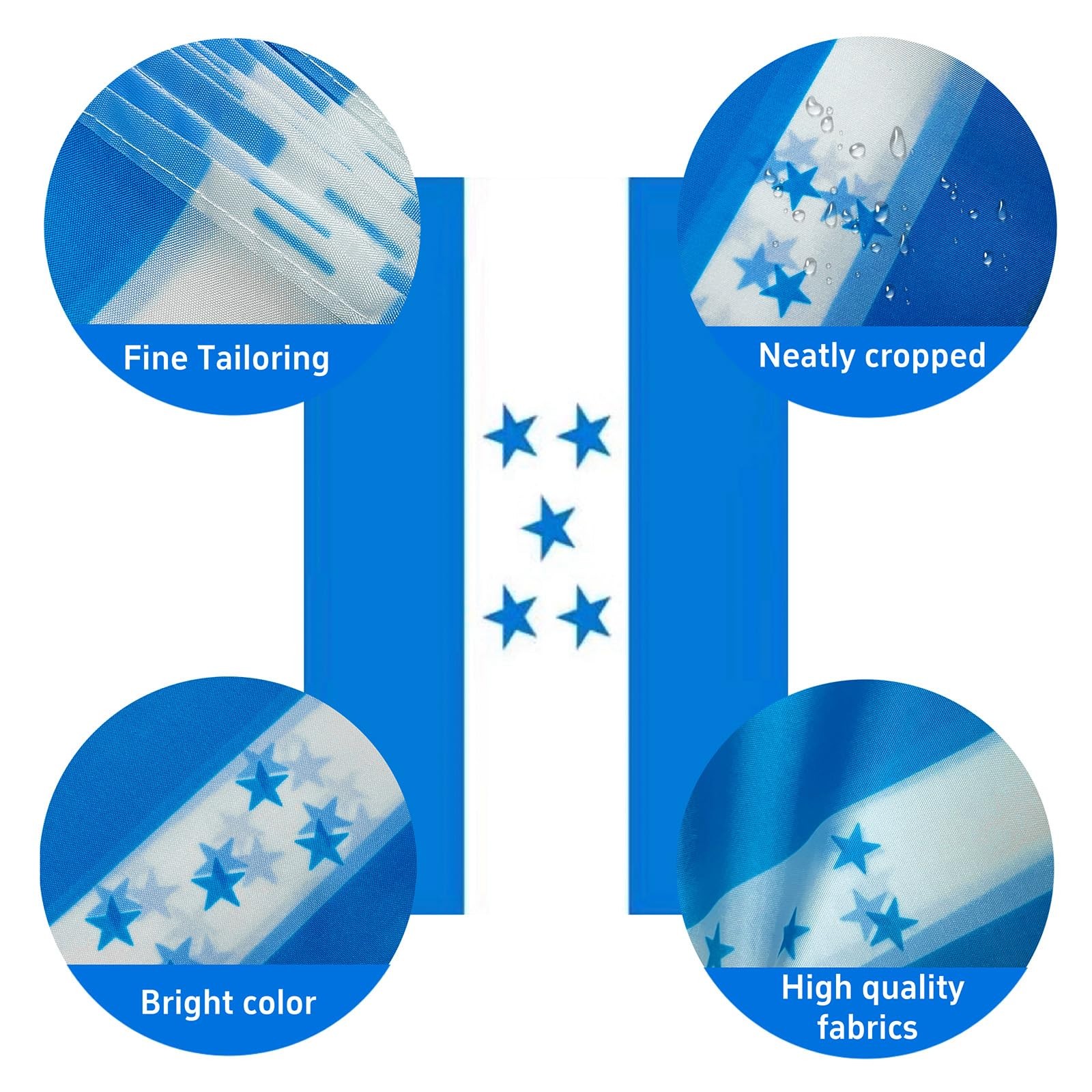 AhfuLife 30 Pcs Honduras String Flags for 5.51×8.26 in-30 Pcs,