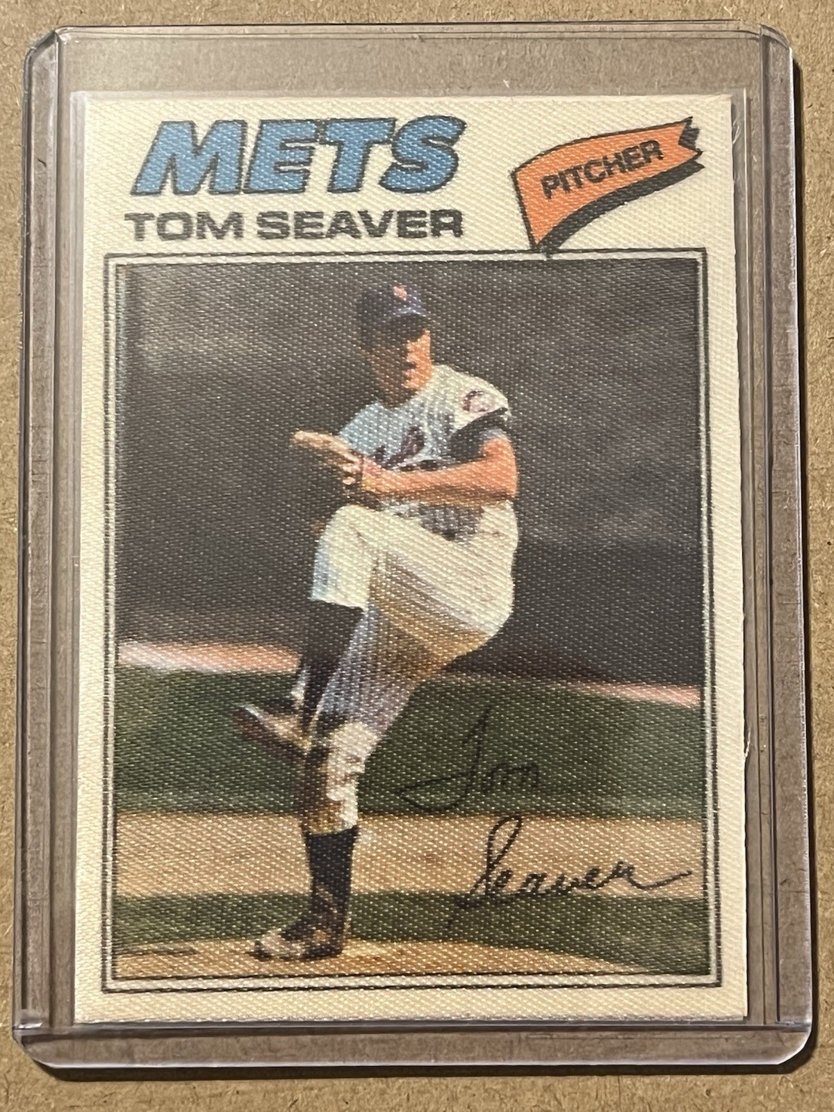 1977 Topps Baseball Card Cloth Stickers Tom Seaver New York Mets #42