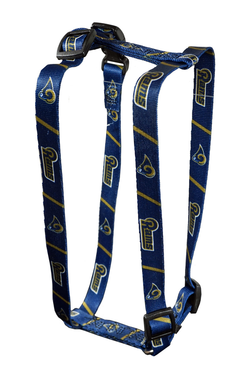 Los Angeles Football Rams Large 1 Inch wide Adjustable Dog Harness – 20″ – 30″