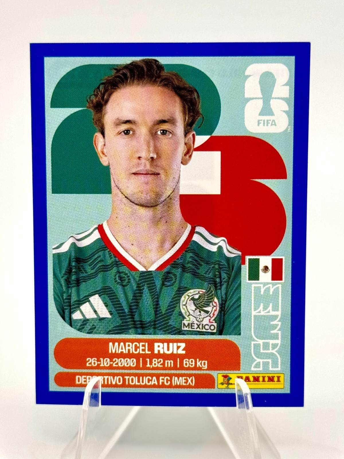 2026 World Cup Panini Marcel Ruiz #mex12 Sticker Blue Parallel