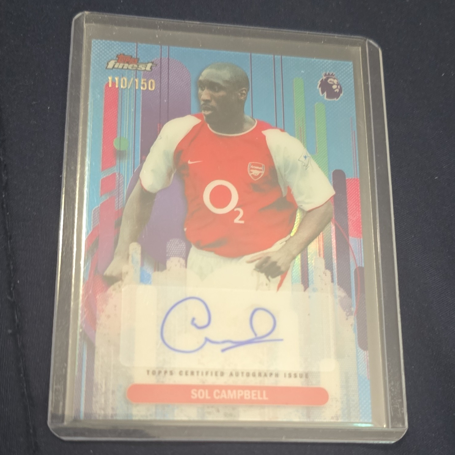 Topps Finest Premier League 2026 Sol Campbell Arsenal Auto FA-SC 110/150