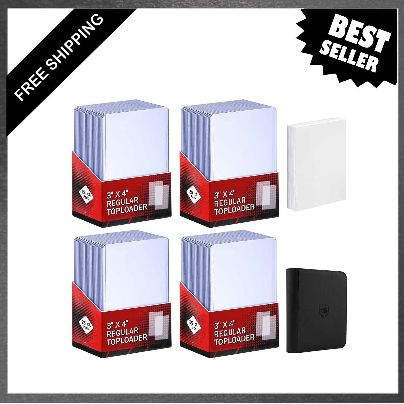 Card Sleeves Top Loaders for Cards 3×4 Inches, Card Protector for Sports and