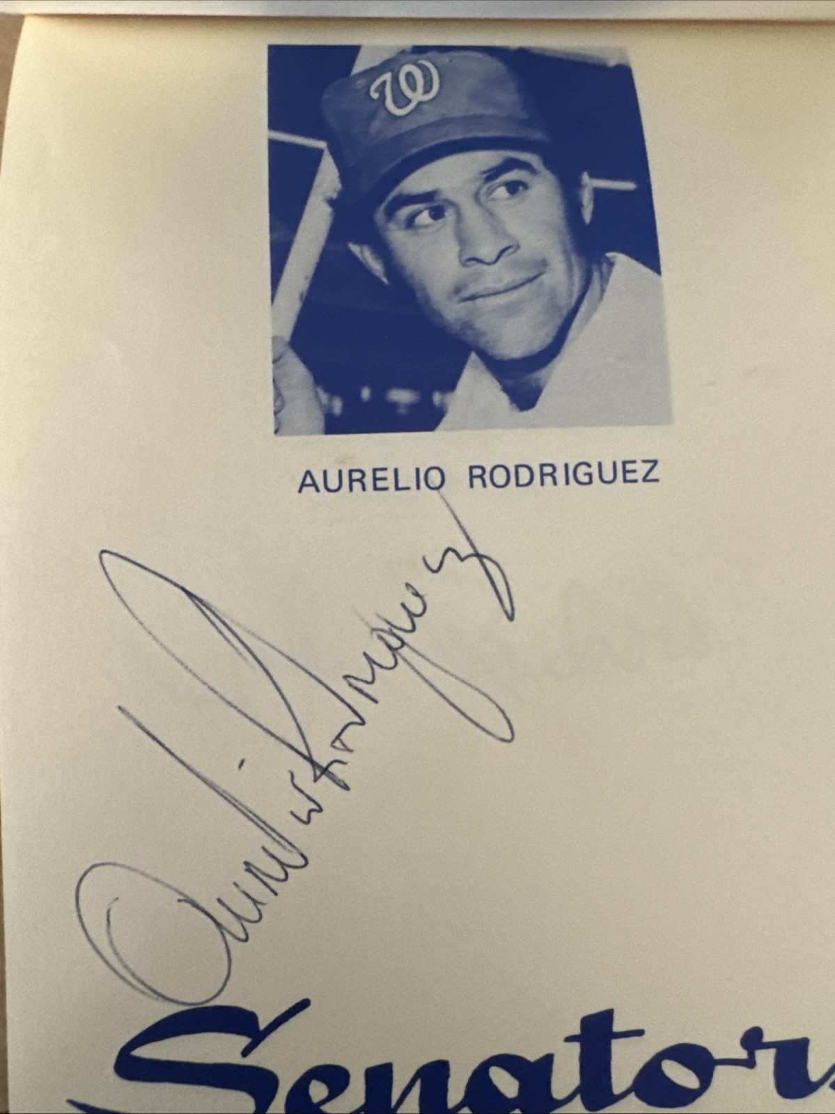 1970 Washington Senators Note Pad 20 AUTOGRAPHS John Roseboro Aurelio Rodriguez