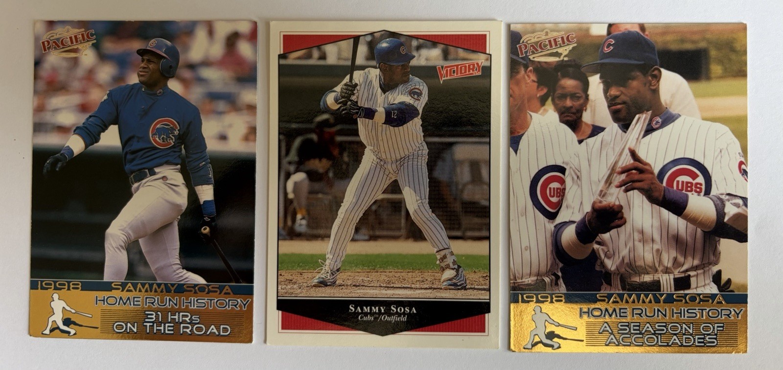 Mixed Lot Of 3 SAMMY SOSA Cards