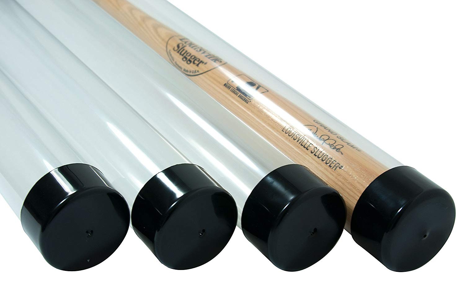 (14) FULL SIZE BASEBALL BAT TUBE UV PROTECTION END CAP DISPLAY CASE HOLDERS