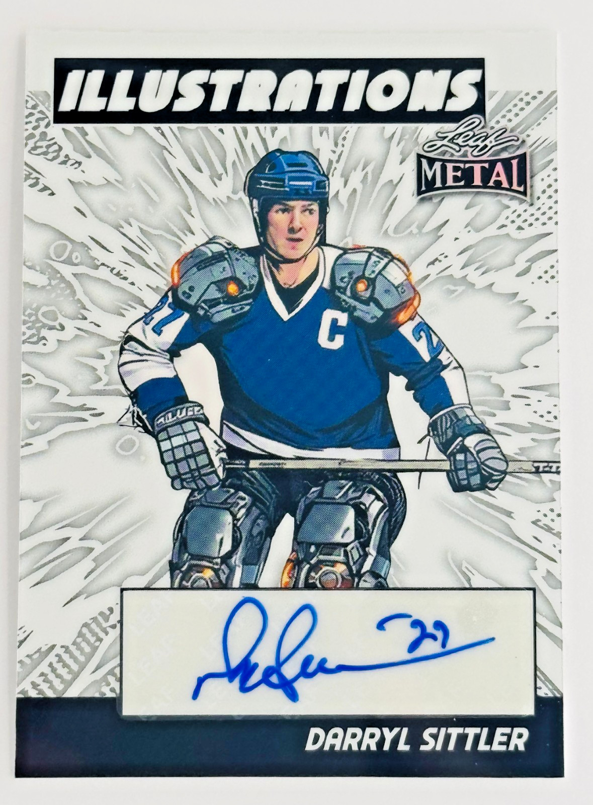 2026 Leaf Metal Darryl Sittler Illustrations Auto 1/1 Maple Leafs One-of-One HOF