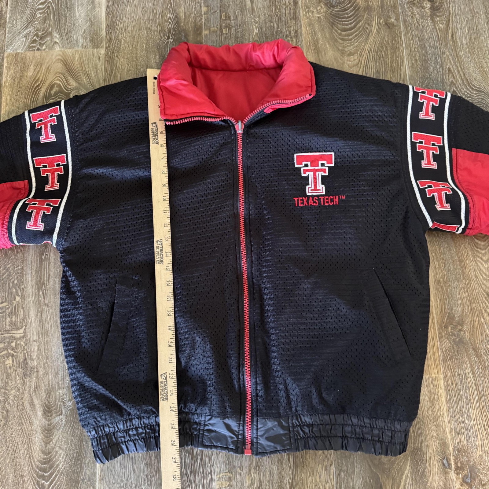 Vintage Texas Tech Red Raiders Jacket Mens XL Reversible NCAA Pro Player 90s