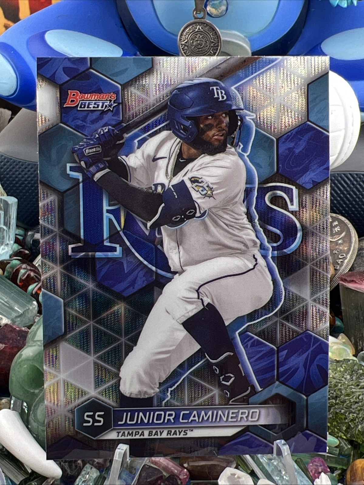 2023 Bowman’s Best Junior Caminero #TP-18 Top Prospect Wave Refractor Rays