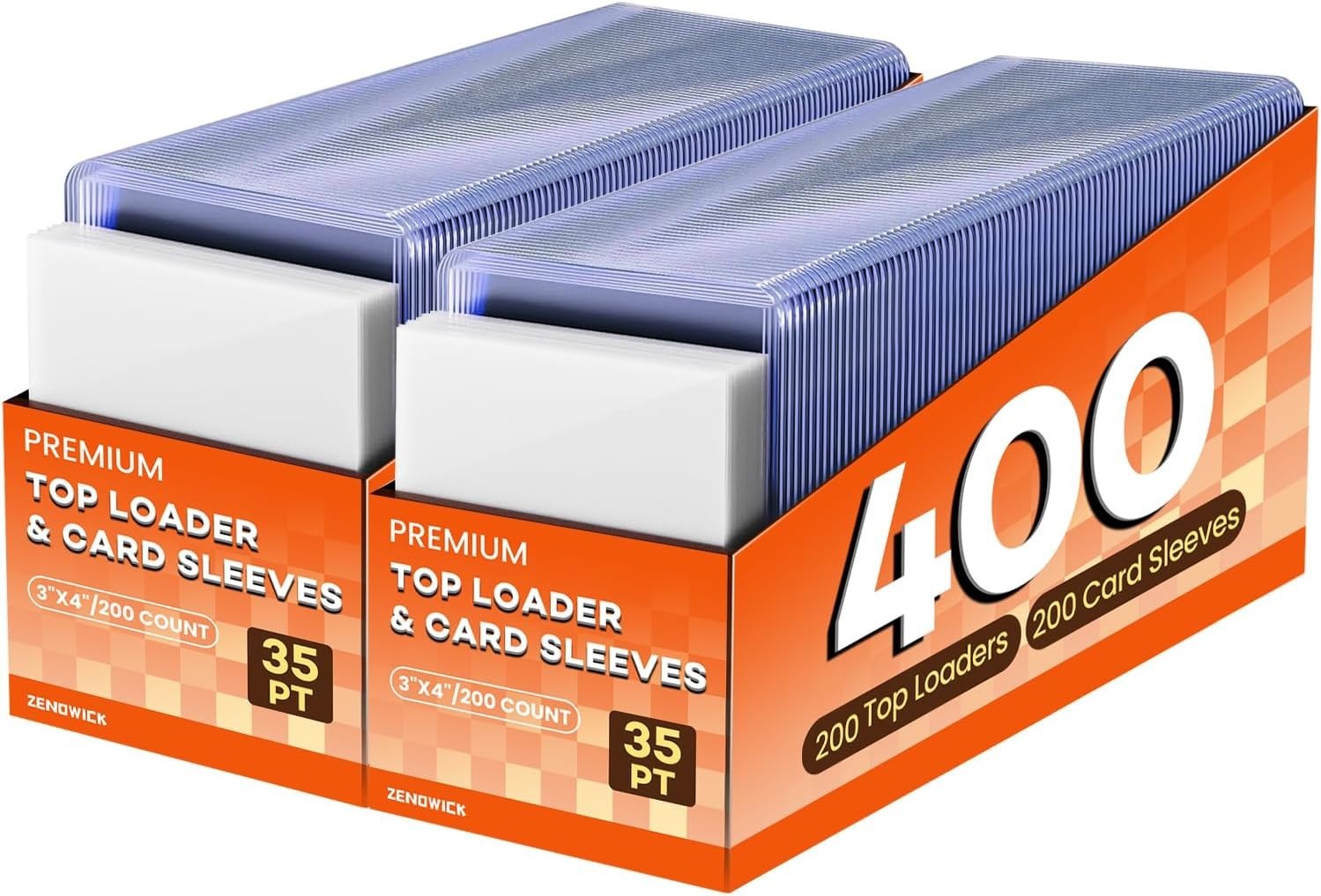 400 Card Sleeves Top Loaders for Cards,3″X4″ Baseball Card Protectors Toploader