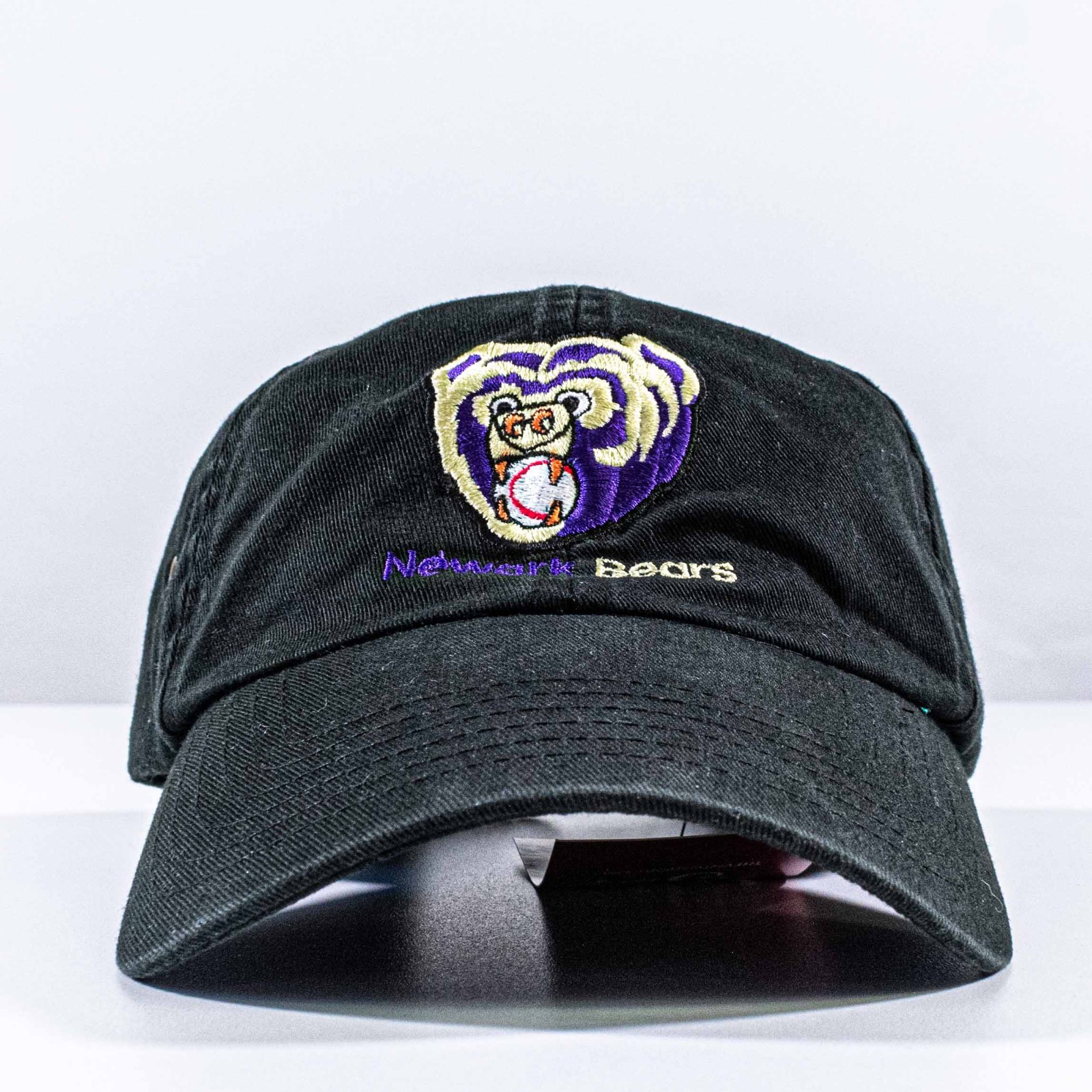 Vintage Newark Bears Hat Adjustable Cap Baseball NJ Minor League Logo Y2K Black
