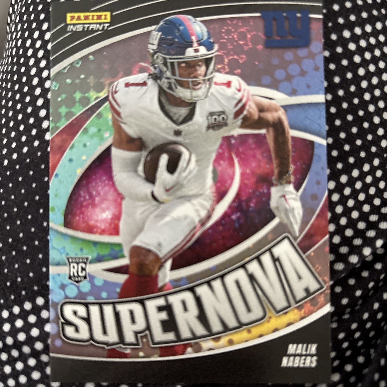 2024 Panini Instant NFL SUPERNOVA – MALIK NABERS Rookie RC – #’d 1/451 Giants!