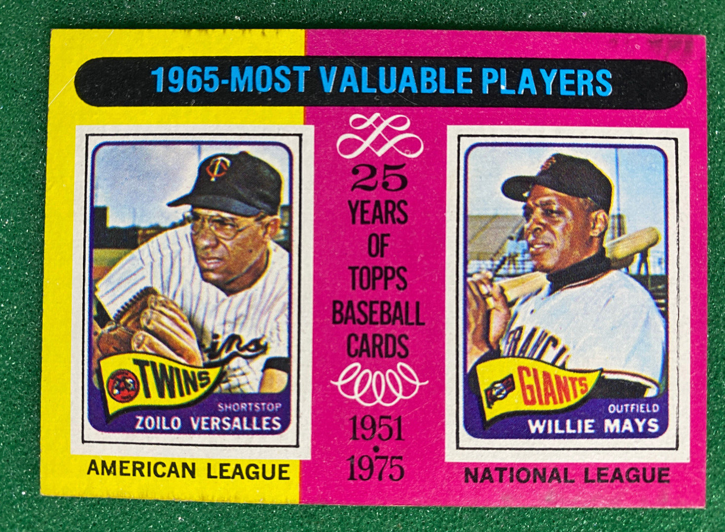 1975 Topps – Most Valuable Players Minis #203 Versalles, Willie Mays