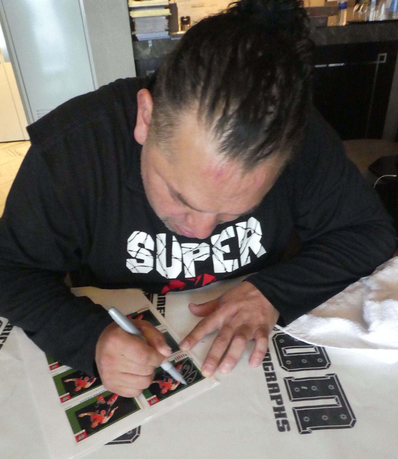 Super Crazy Signed 2008 Topps Heritage IV WWE Card #48 ECW Wrestling Autograph