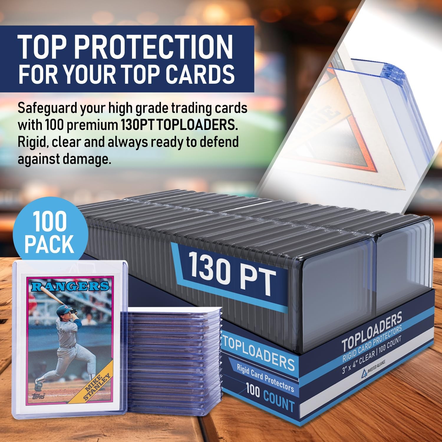 Premium Seamless 20PT – 360PT Thick Top Loaders for Cards | Top Loader Card H…