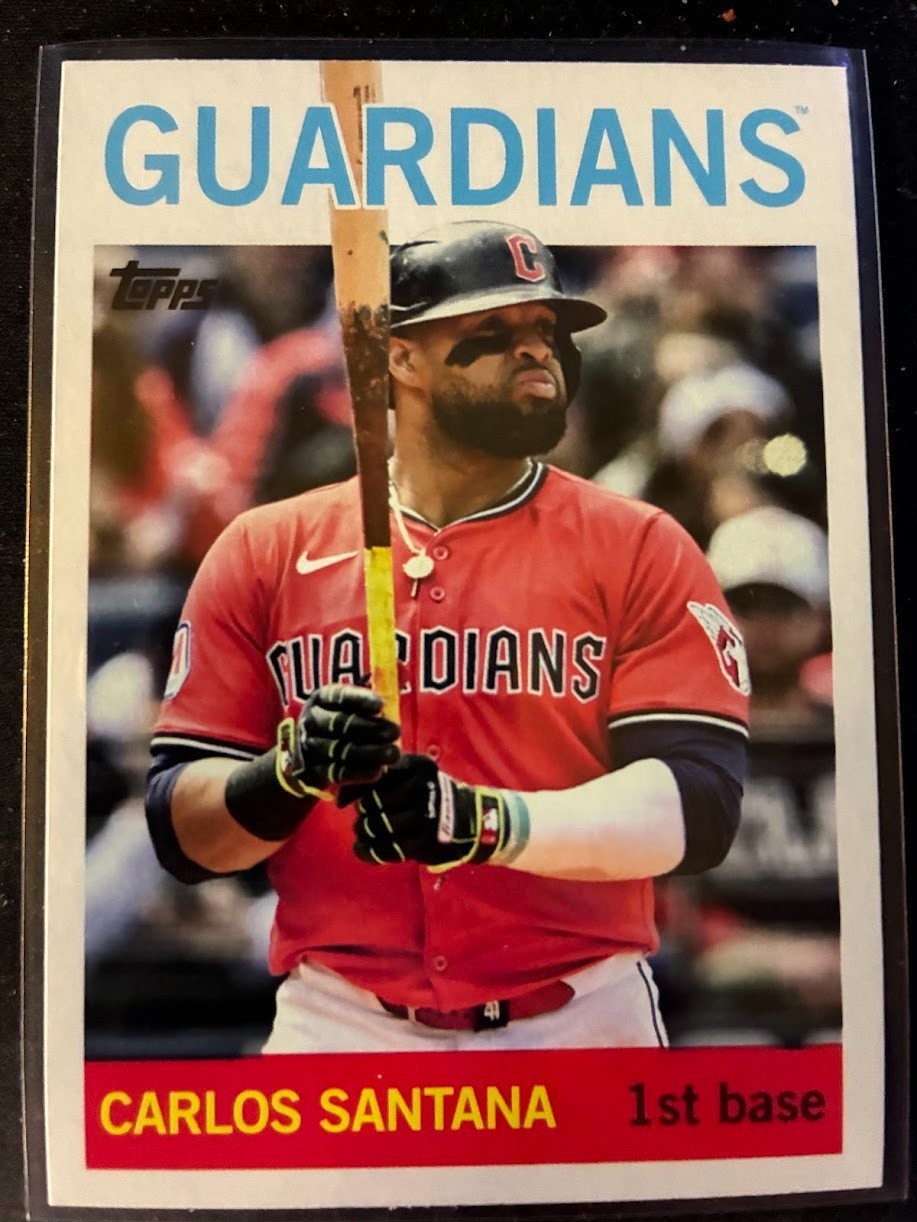 2025 Topps Archives Baseball #7 Carlos Santana, Cleveland Guardians