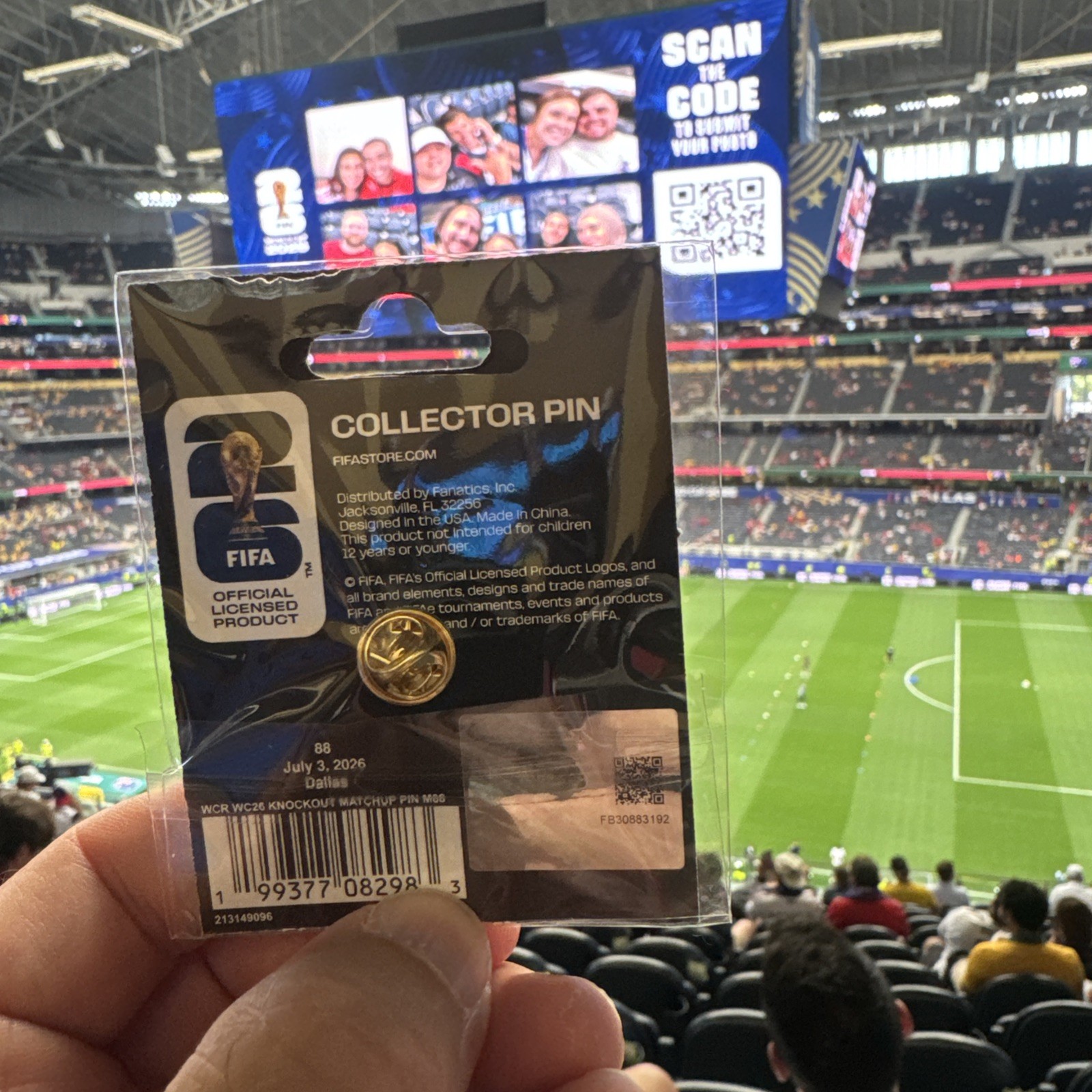 Fifa MatchDay Pin World Cup Australia/Egypt Dallas 7/3/26 Rare Limited Edition