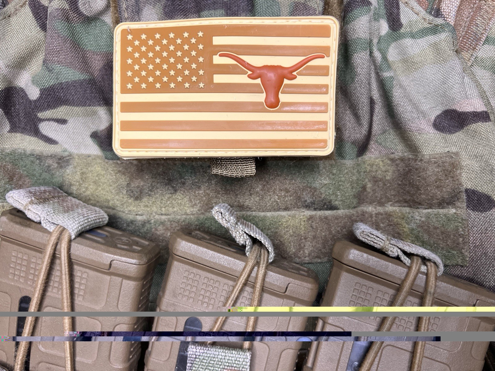 Military Combat American Flag Texas Longhorns Football PVC Patch W Vlcro – NCAA
