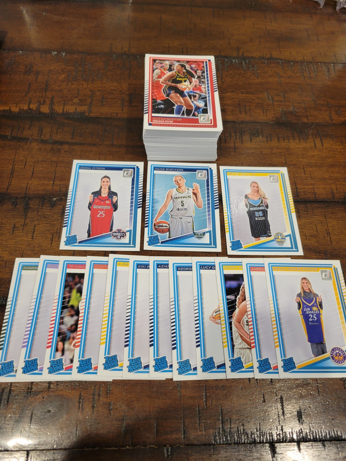 🔥🔥 2025 Panini Donruss WNBA Complete Set #1-100 – All 15 Rated Rookies 🔥🔥