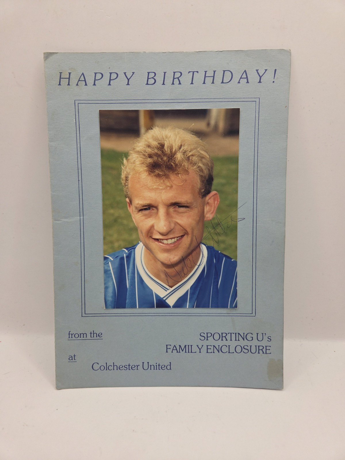 Vintage 1989 Colchester United Multi-Signed Birthday Card & Extra Autograph…