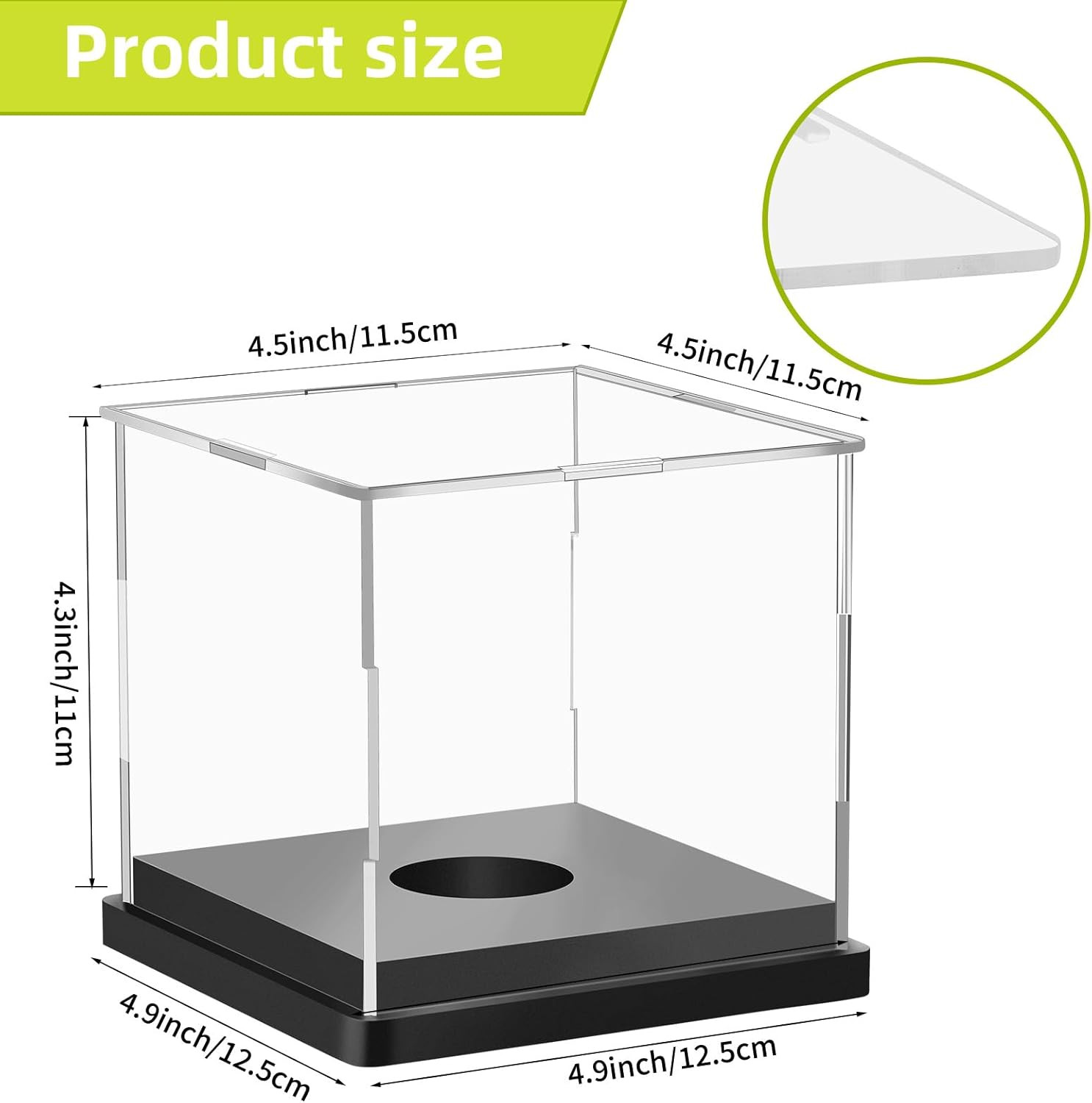 1PCS Softball Display Case Acrylic Clear Display Box Baseball Tennis Golf Protec