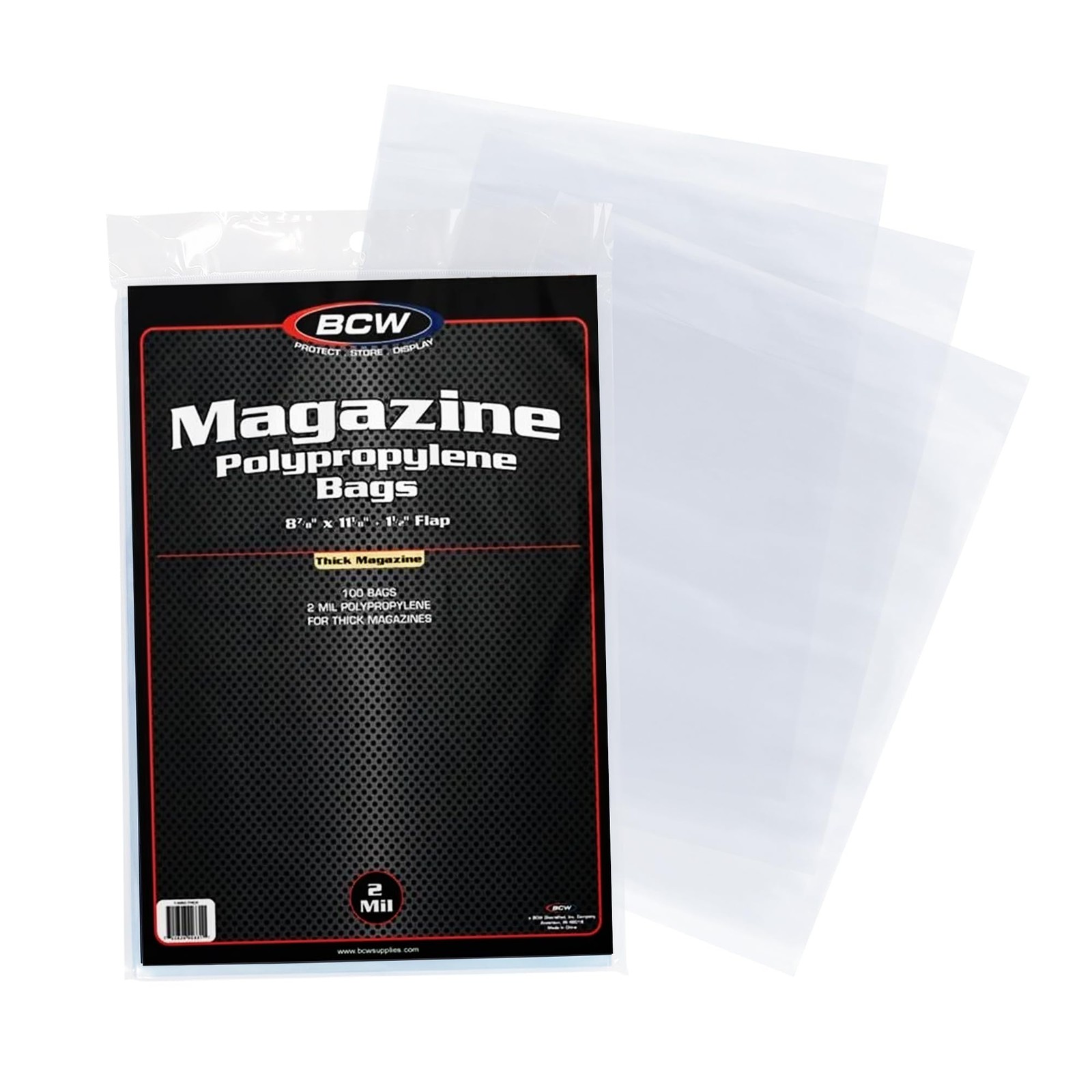 Thick Magazine Bags – 1 Pack of 100 | Acid-Free, Clear Polypropylene Sleeves …