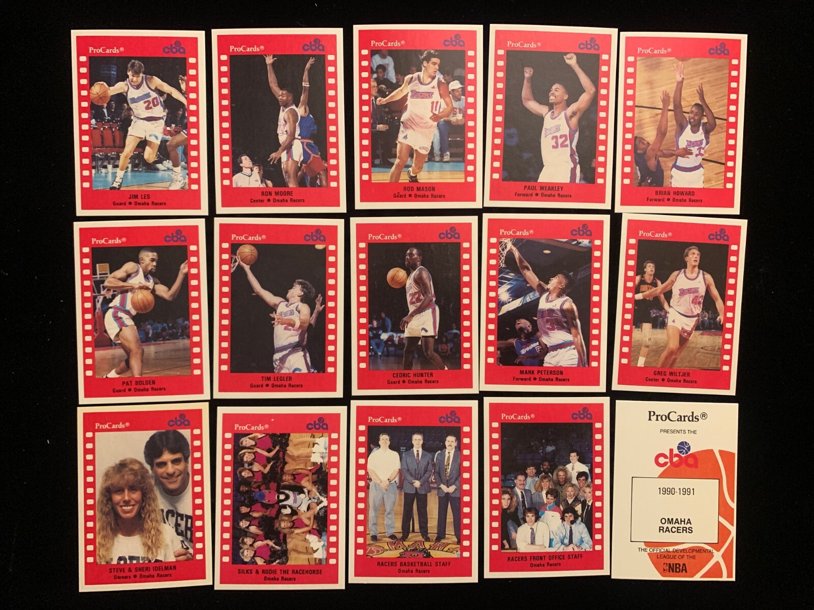 1990-91 ProCards CBA OMAHA RACERS singles – choose from list