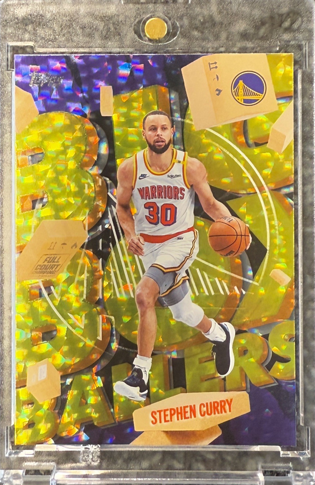STEPHEN CURRY RARE GOLD CRACKED ICE REFRACTOR INVESTMENT CARD TOPPS WARRIORS MNT