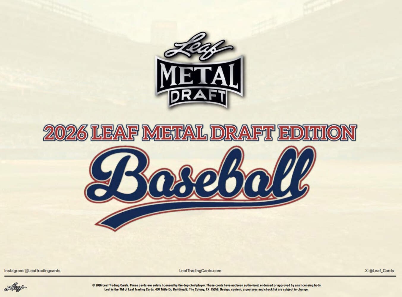 2026 Leaf Metal Draft Edition Baseball Hobby Box