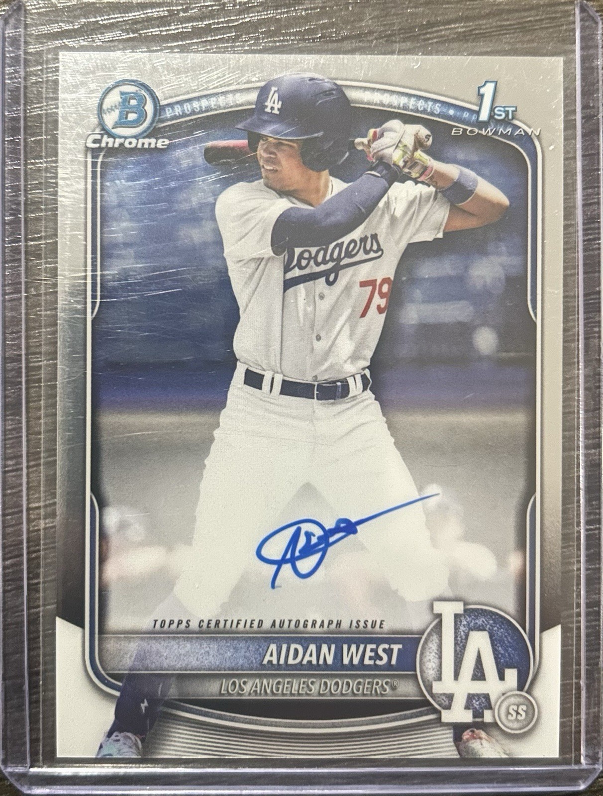 2025 Bowman Draft – Chrome Prospect Autographs Aidan West #CPA-AWE (AU, RC)