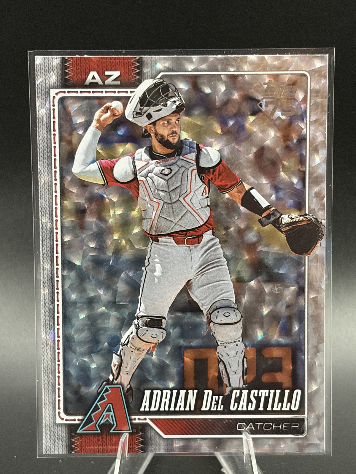 #460 Adrian Del Castillo 2026 Topps Silver Crackle Foil Arizona Diamondbacks