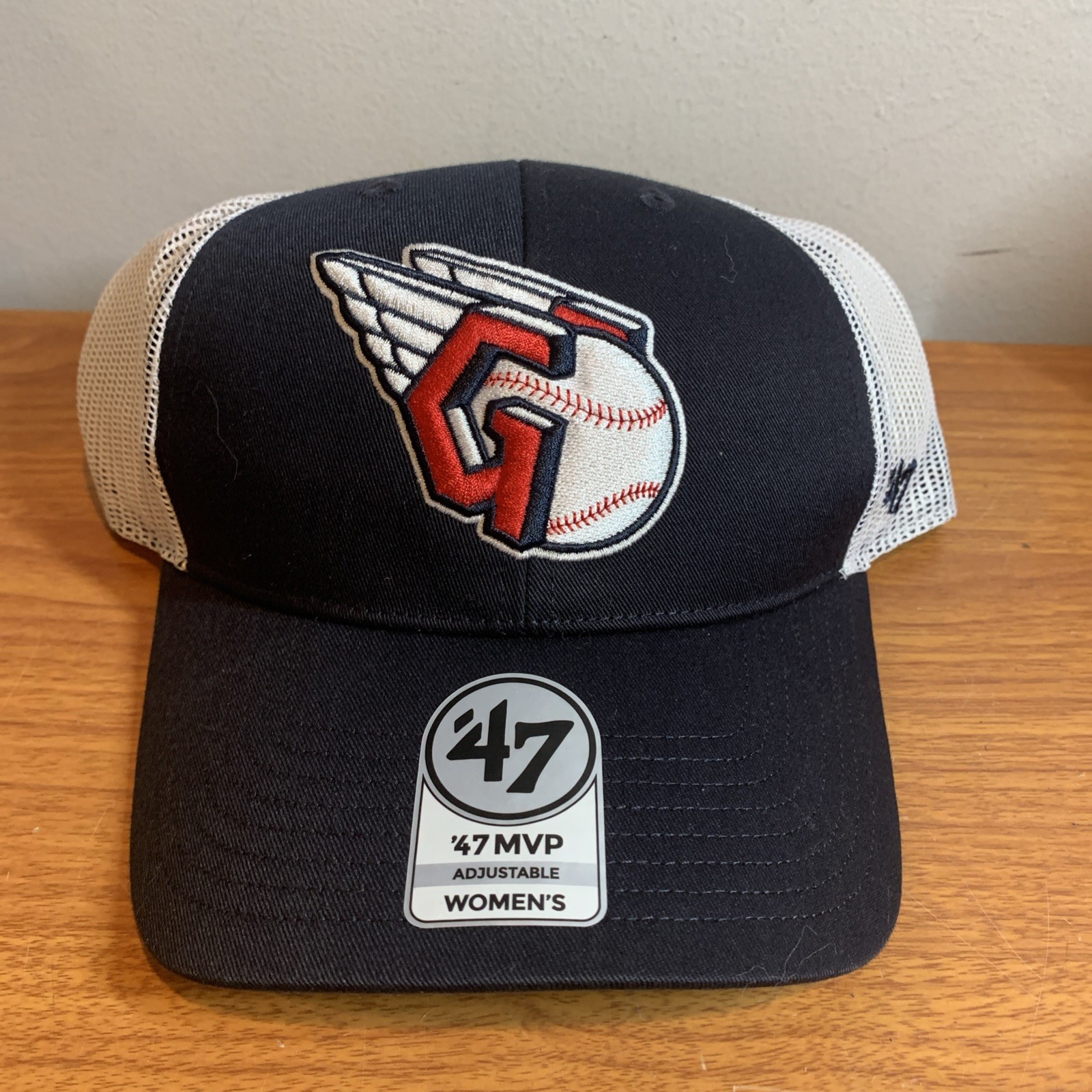 NEW ‘47 Cleveland Guardians Indians MVP White Strap Hat Cap Mesh WOMEN’S Ladies