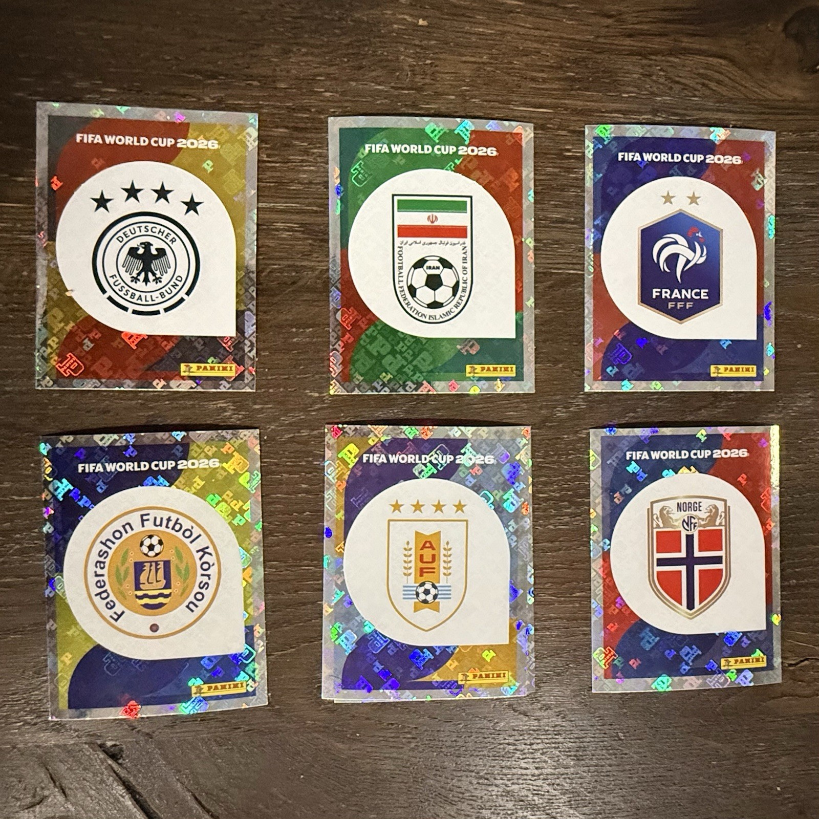 2026 Panini FIFA World Cup Stickers US Edition Holo Foil Country Team Crests
