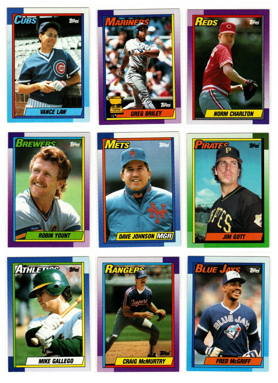 1990 Topps Baseball Trading Cards You Pick / Choose f/ List #s 451 – 650 / mb11