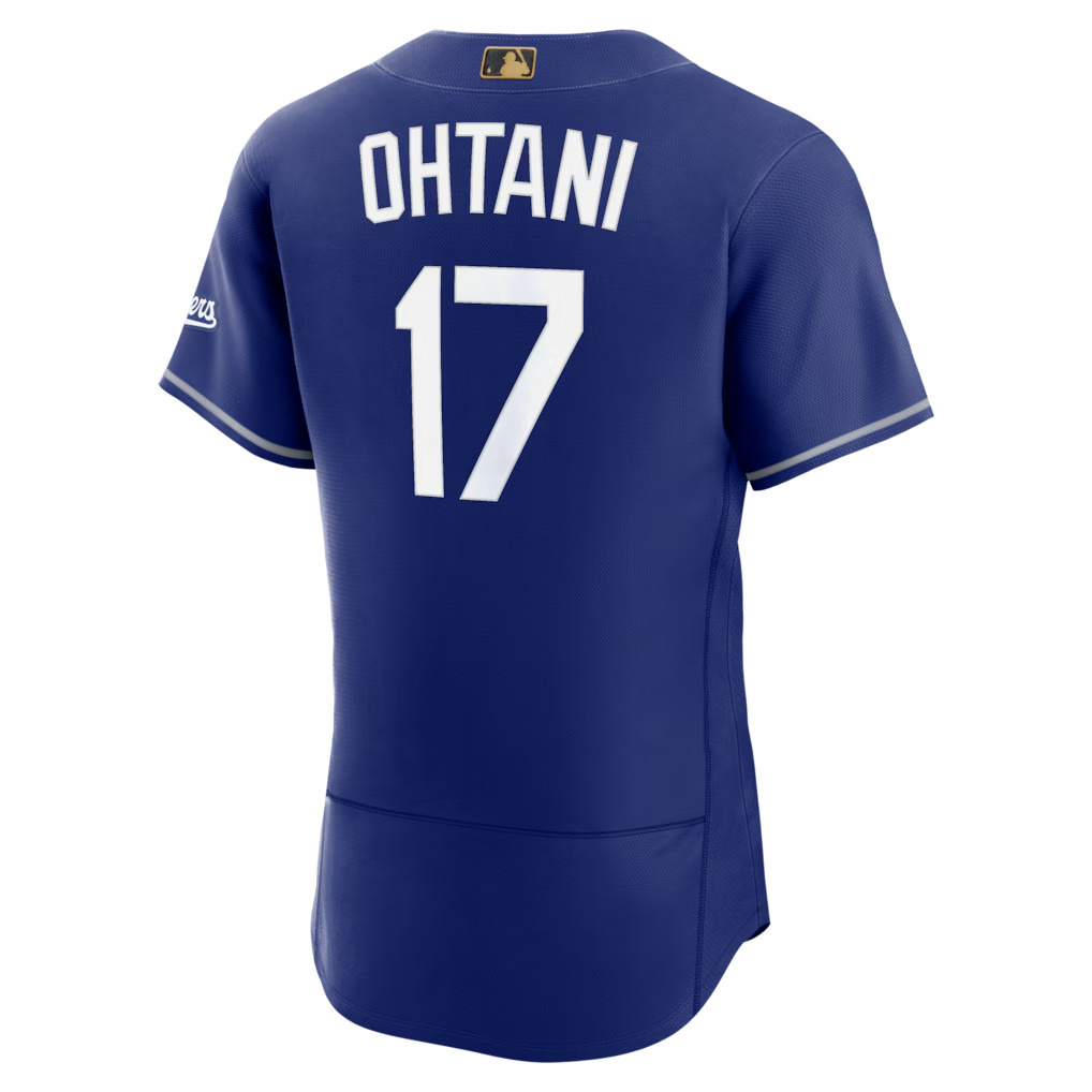 Ohtani Dodgers Nike Authentic MLB Awards MVP GOLD BATTERMAN Jersey 2026 Alt Blue