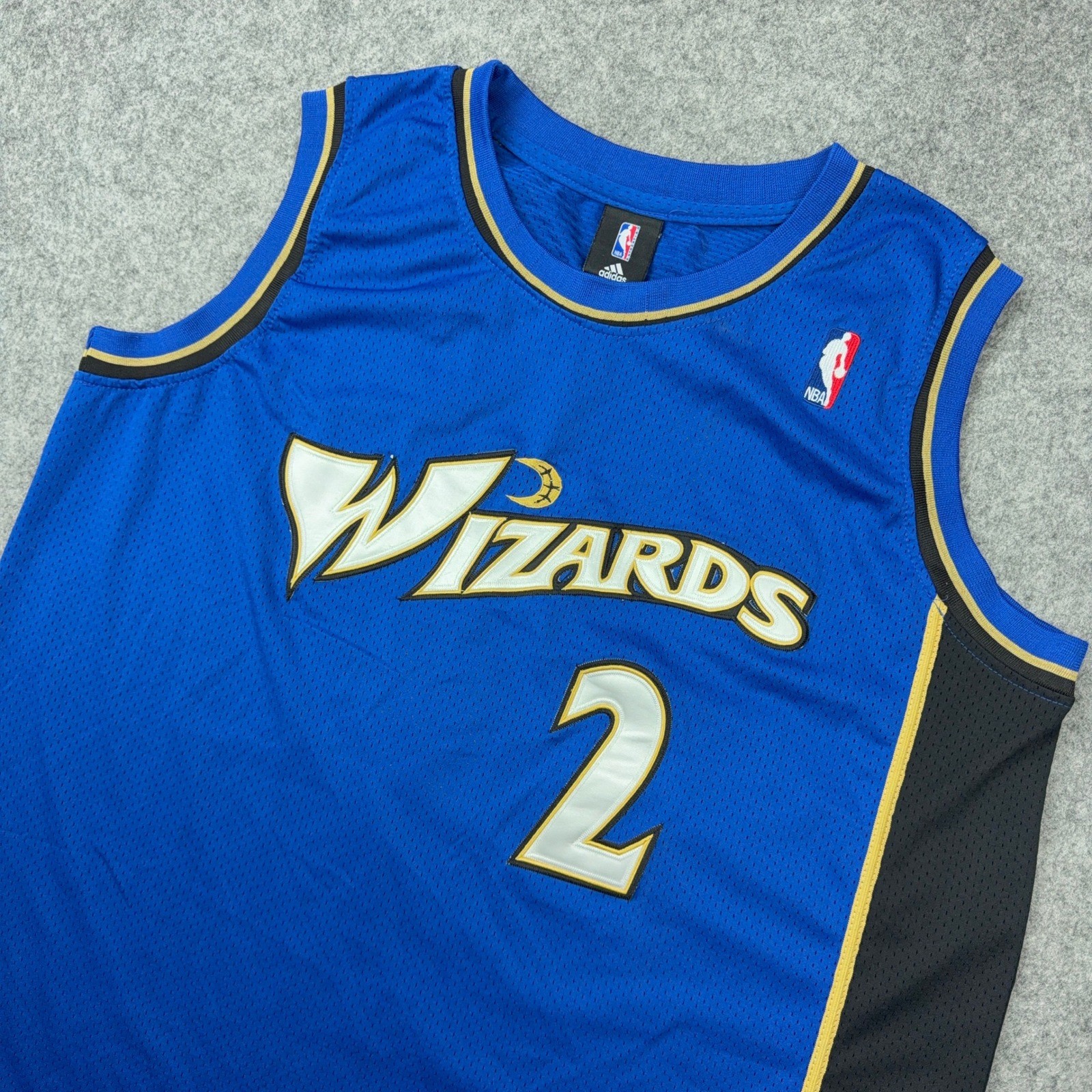VTG Washington Wizards Jersey Mens 56 Blue John Wall Adidas NBA Basketball