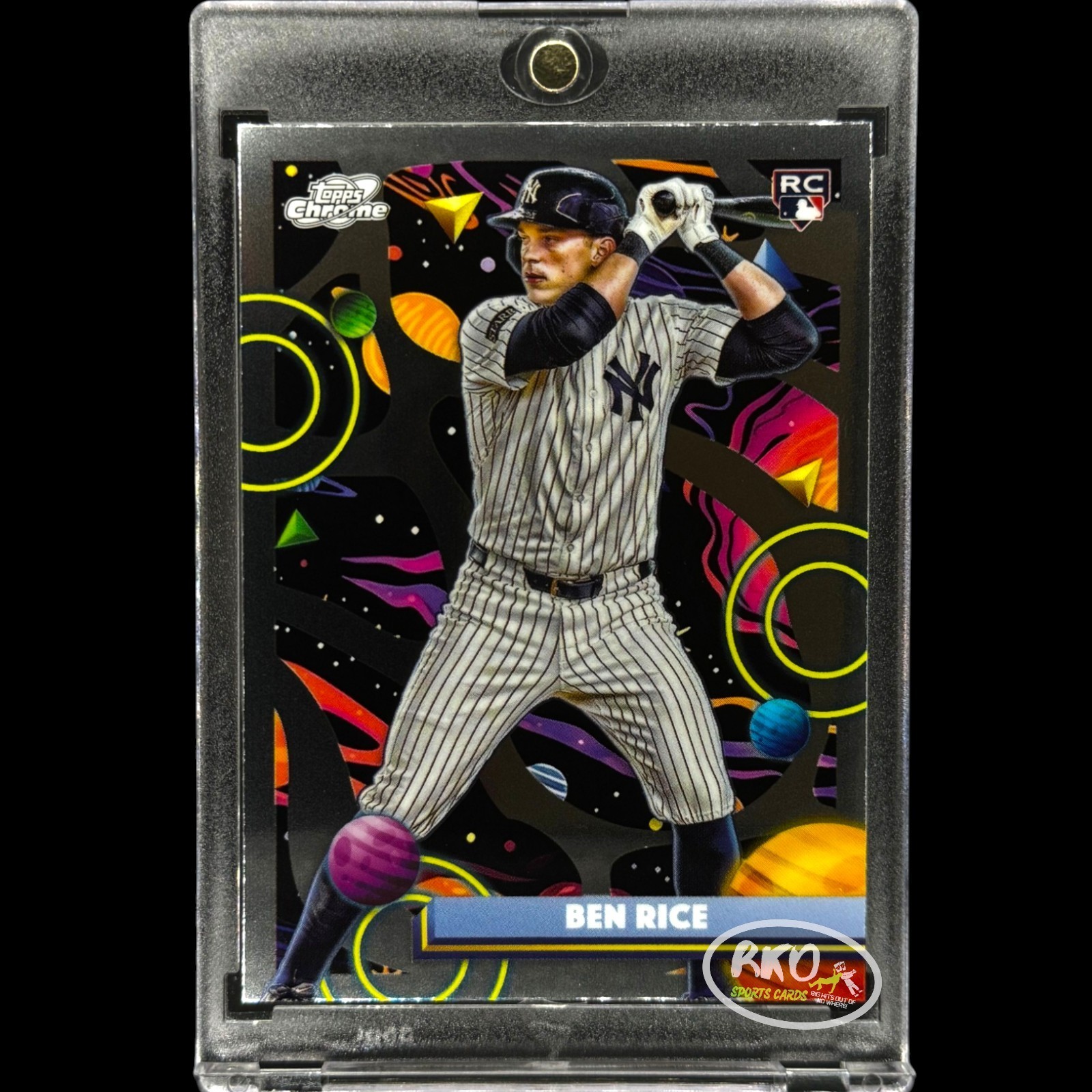 Ben Rice RARE ROOKIE BLACK SPACE CHROME INVESTMENT CARD TOPPS YANKEES RC MINT