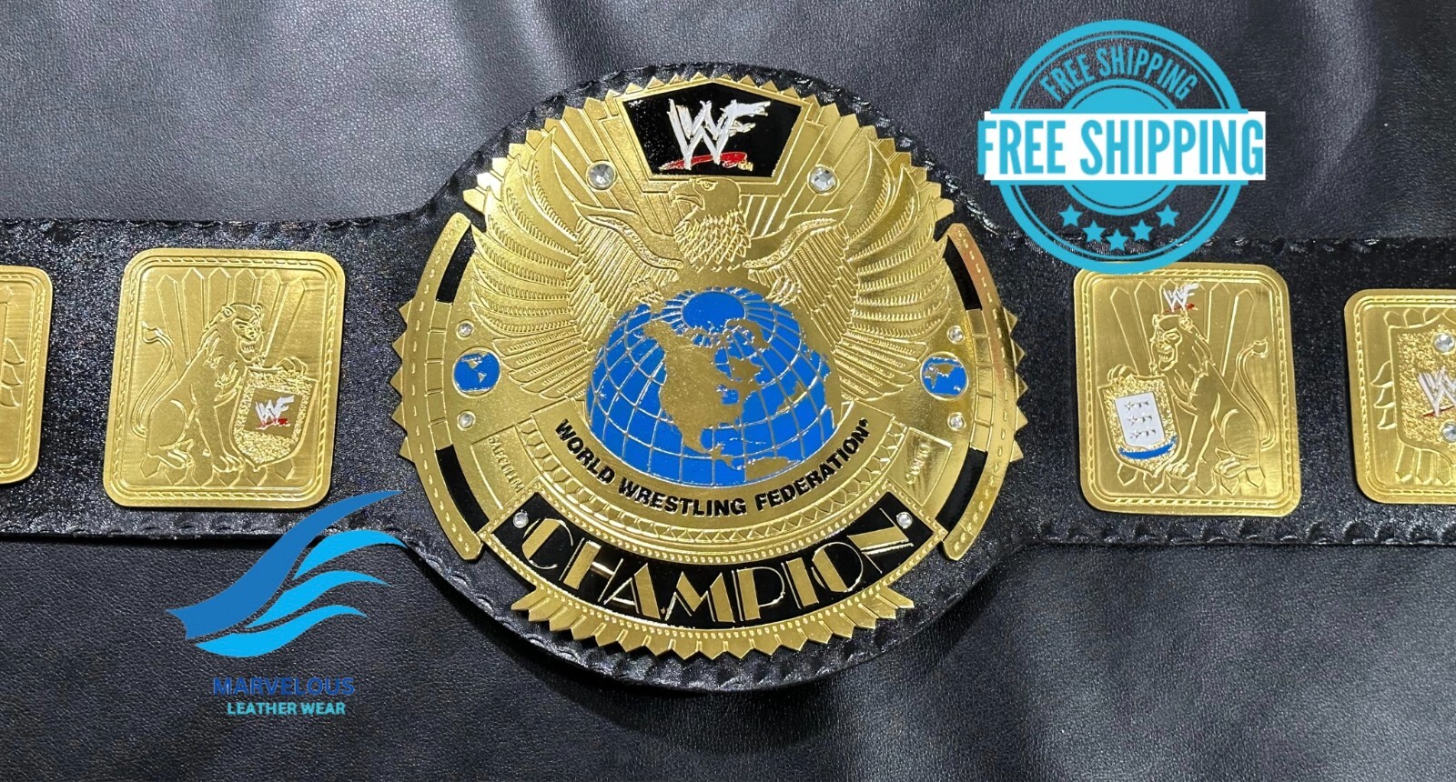 Attitude Era Big Eagle Championship Wrestling Belt Replica 4mm Brass Adult Size