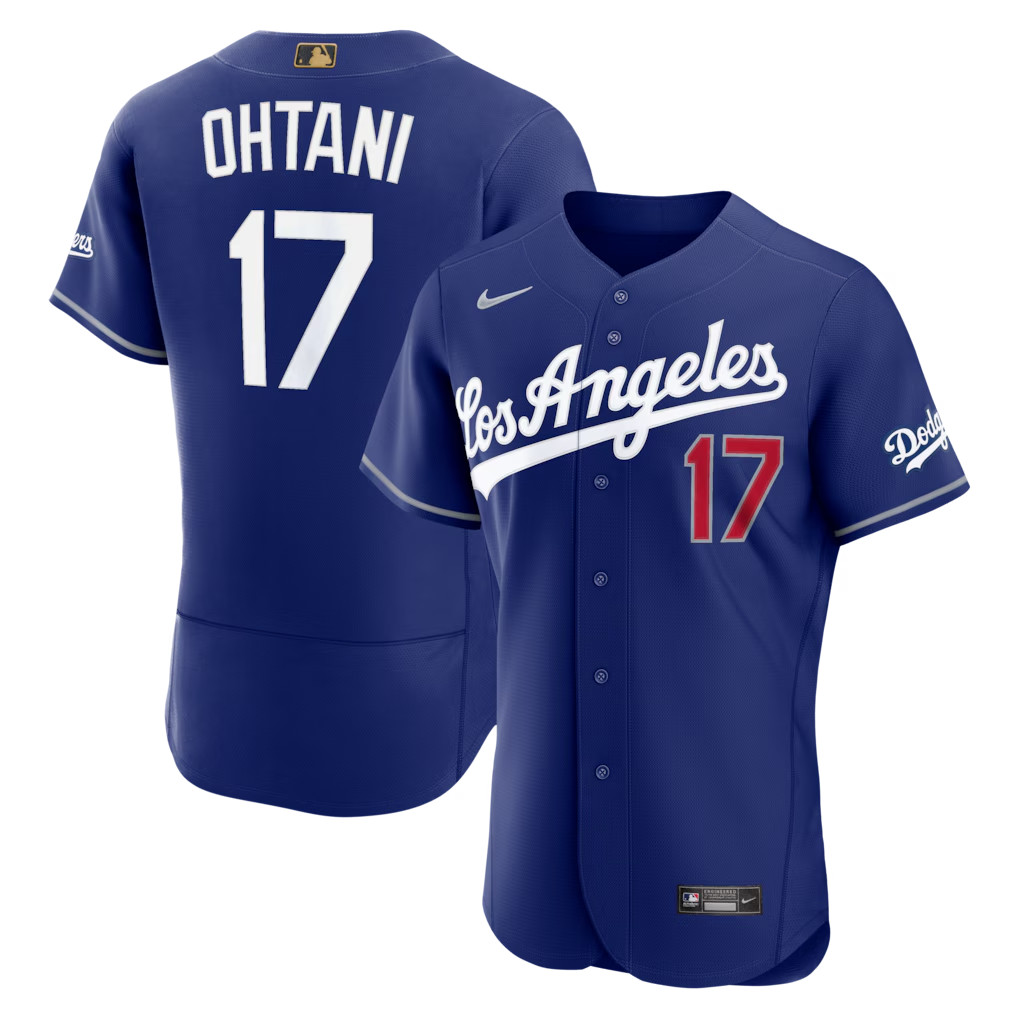 Ohtani Dodgers Nike Authentic MLB Awards MVP GOLD BATTERMAN Jersey 2026 Alt Blue