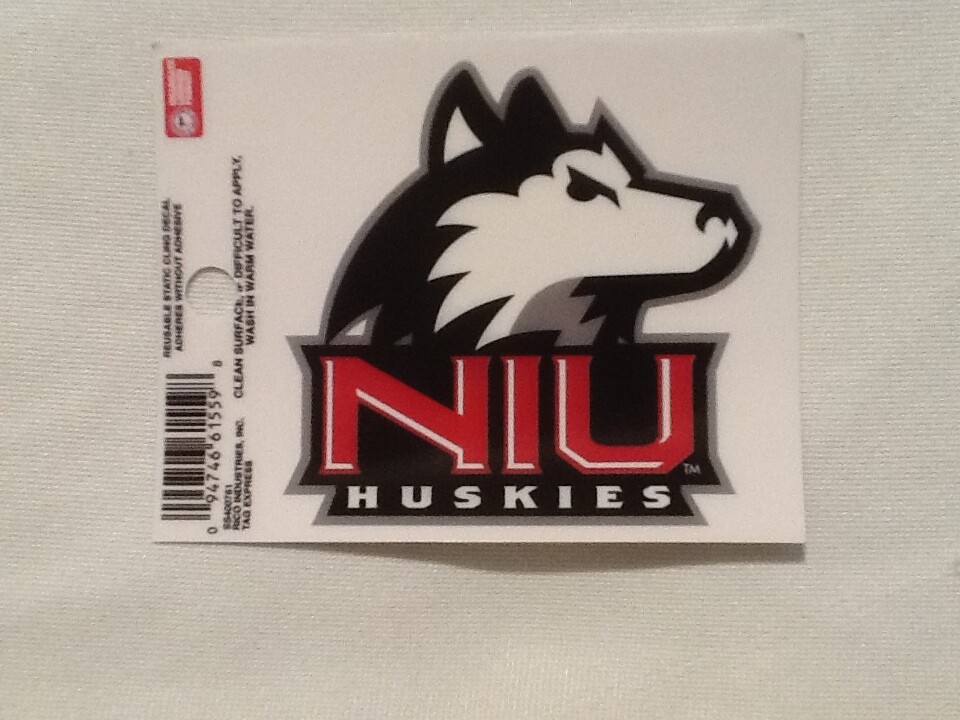 Northern Illinois Huskies Static Cling Sticker NEW Window or Car! 3×4 Inches NIU