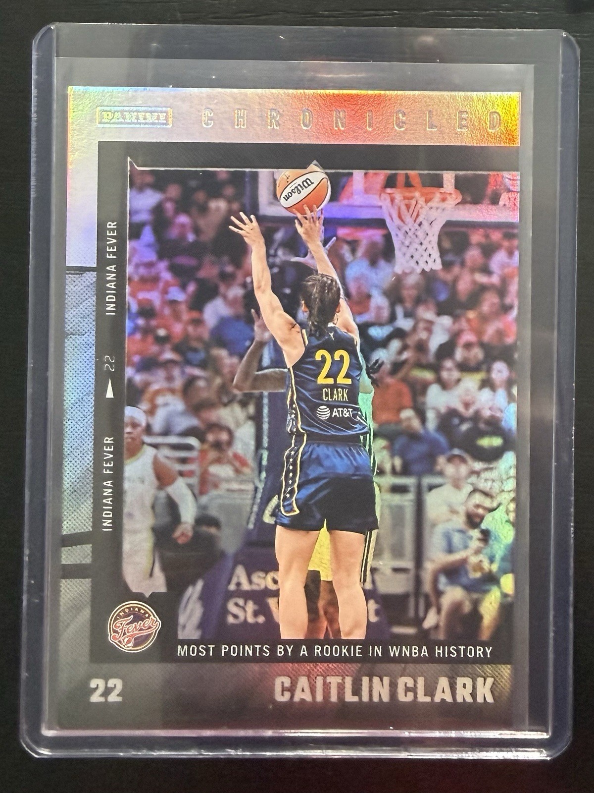 2025 WNBA CAITLIN CLARK CHRONICLED SILVER FOIL REFRACTOR FEVER #12 – GOAT