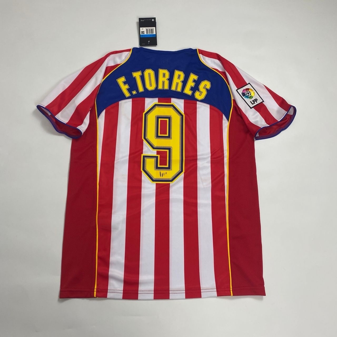 2005 Athletico Home Retro Jersey Torres #9 Vintage Short Sleeve Iconic Red Blue
