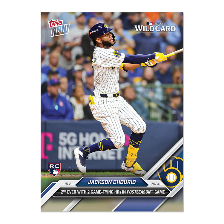 2024 Topps Now 795 Jackson Chourio 2 Game Tying HRs in Post Season-Free Shipping