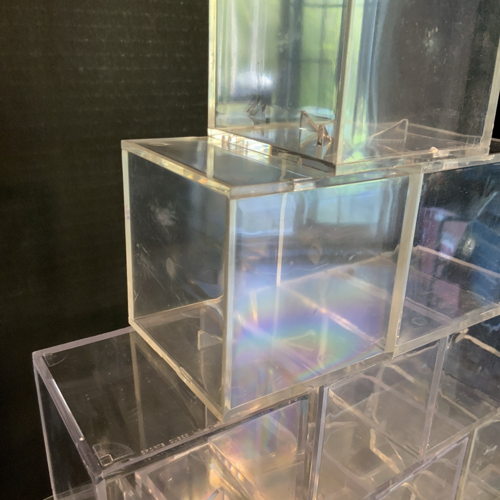 27 Used Baseball Display Cubes Various Styles Plastic