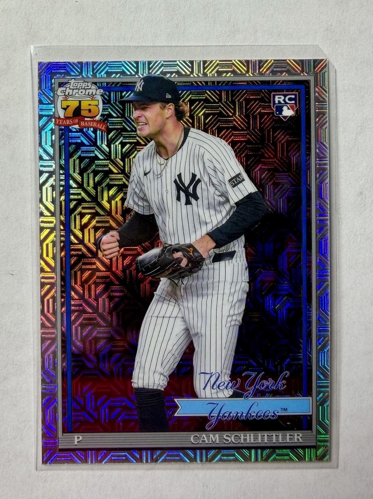 Cam Schlittler 2026 Topps Series 2 #91C2-3 Silver Pack Mojo Refractor RC Yankees