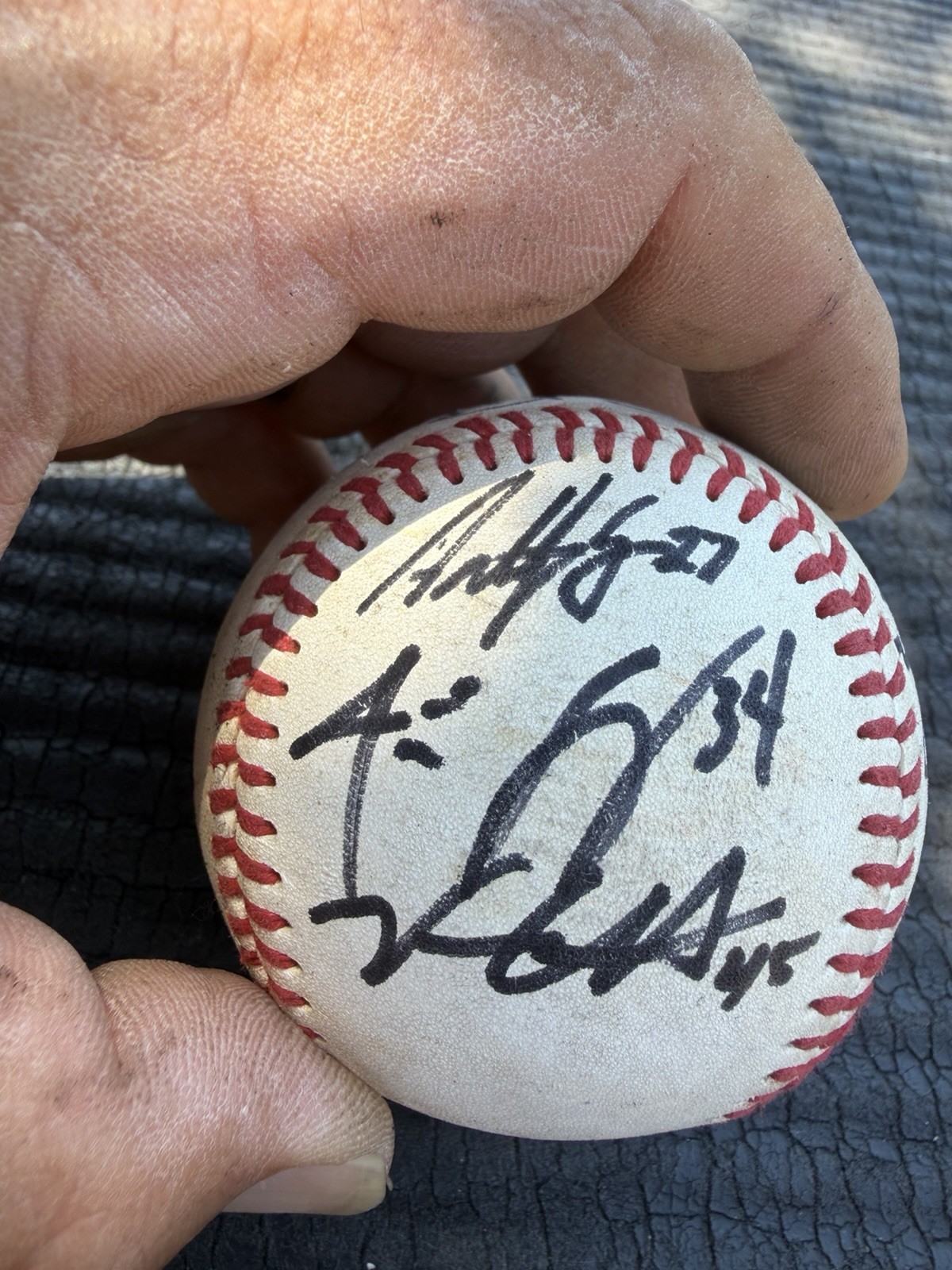 Vintage Rawlings Baseball Unknown Signatures